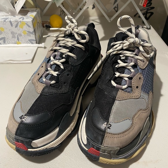 Balenciaga triple S black grey two tone fabric sneaker no box - Picture 10 of 10